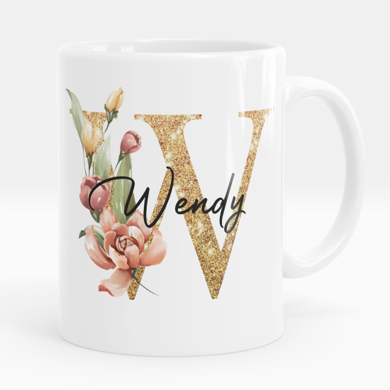 Tazza / Mug monogram personalizzata - Lettera W