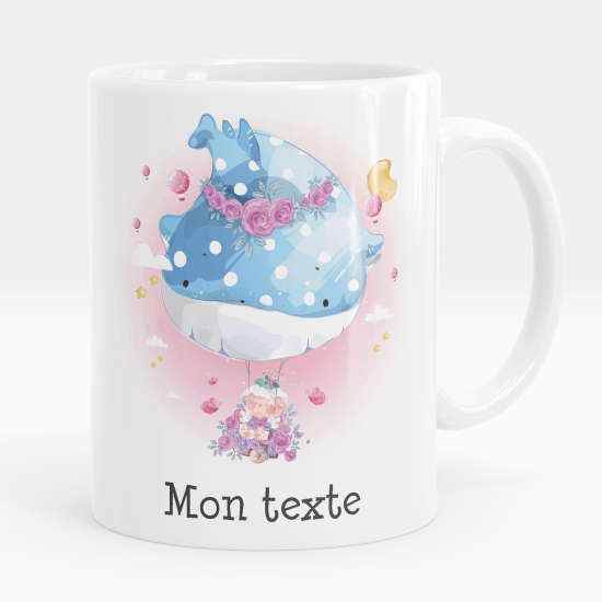 Tazza / Mug personalizzata - Balena fiori