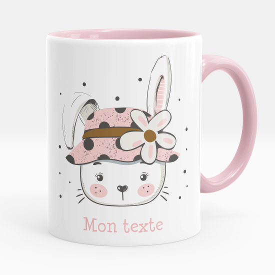 Tazza / Mug personalizzata - Coniglio fiore