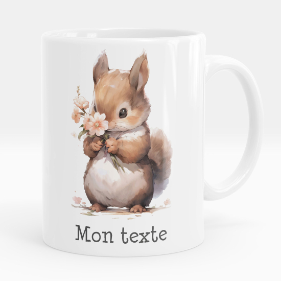 Tazza / Mug personalizzata - Coniglio fiori