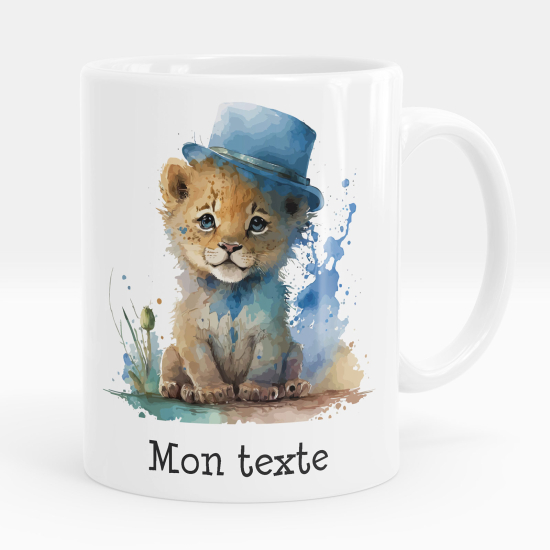 Tazza / Mug personalizzata - Cucciolo di leone con cappello