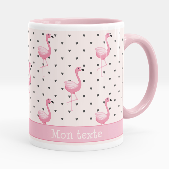 Tazza / Mug personalizzata - Fenicotteri rosa cuori