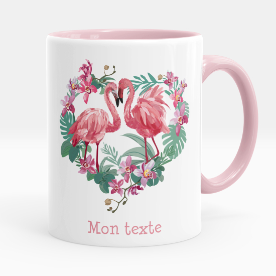 Tazza / Mug personalizzata - Fenicotteri rosa cuori