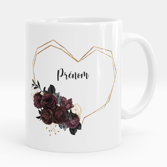 Tazza / Mug personalizzata - Fiori cuore