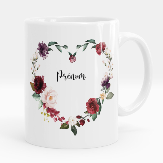 Tazza / Mug personalizzata - Fiori cuore