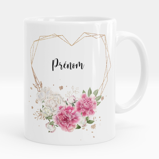 Tazza / Mug personalizzata - Fiori cuori