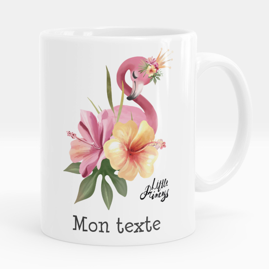 Tazza / Mug personalizzata - Fiori di fenicottero rosa