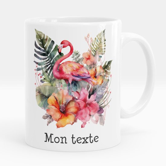 Tazza / Mug personalizzata - Fiori di fenicottero rosa