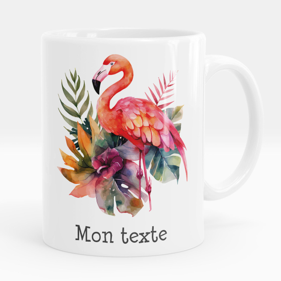Tazza / Mug personalizzata - Fiori di fenicottero rosa