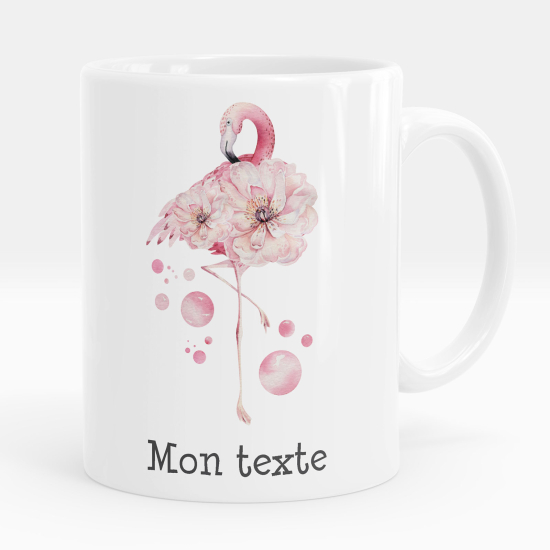 Tazza / Mug personalizzata - Fiori di fenicottero rosa