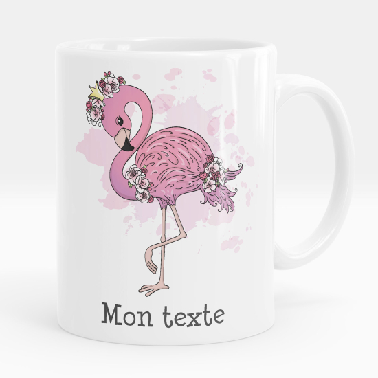 Tazza / Mug personalizzata - Fiori di fenicottero rosa