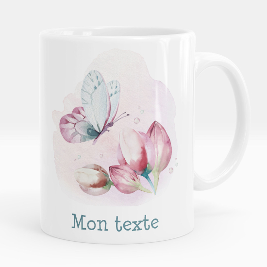 Tazza / Mug personalizzata - Fiori farfalla