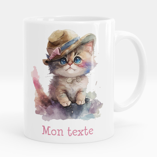 Tazza / Mug personalizzata - Gattino con cappello