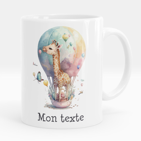 Tazza / Mug personalizzata - Giraffa mongolfiera