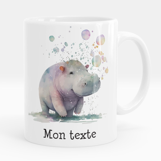 Tazza / Mug personalizzata - Ippopotamo bolle