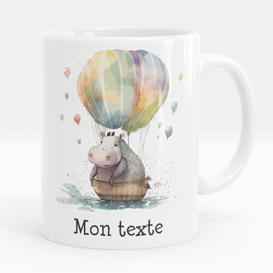 Tazza / Mug personalizzata - Ippopotamo palloncini