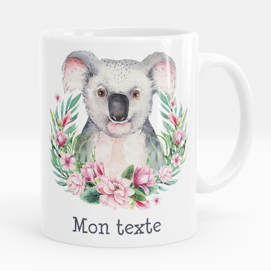 Tazza / Mug personalizzata - Koala fiori