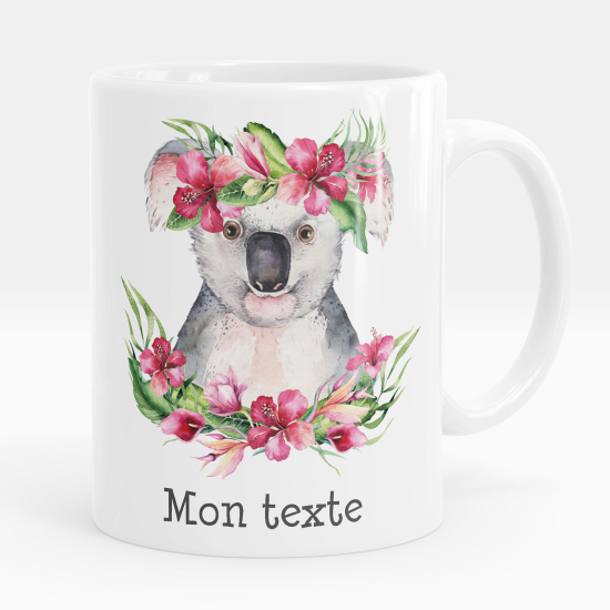 Tazza / Mug personalizzata - Koala fiori
