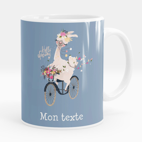 Tazza / Mug personalizzata - Lama sulla bicicletta