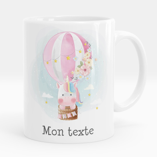 Tazza / Mug personalizzata - Mongolfiera unicorno