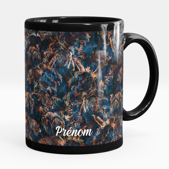 Tazza / Mug personalizzata Nero integrale - Effetto astratto