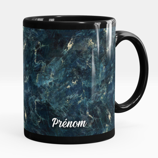 Tazza / Mug personalizzata Nero integrale - Effetto marmorizzato