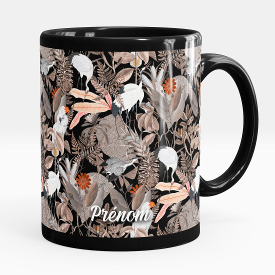 Tazza / Mug personalizzata Nero integrale - Fiori