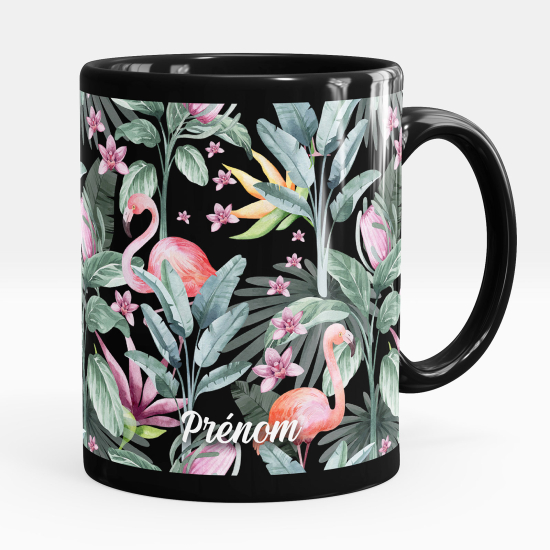 Tazza / Mug personalizzata Nero integrale - Fiori