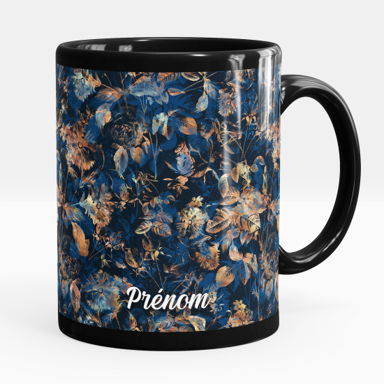 Tazza / Mug personalizzata Nero integrale - Fiori