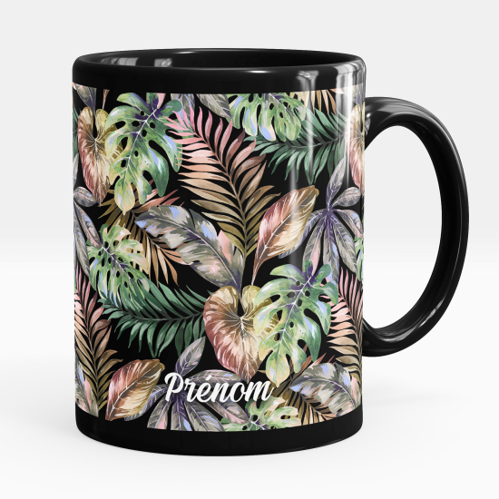 Tazza / Mug personalizzata Nero integrale - Fiori