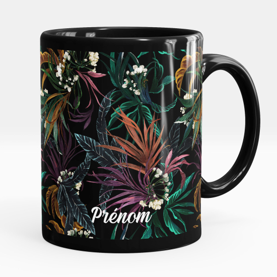 Tazza / Mug personalizzata Nero integrale - Fiori