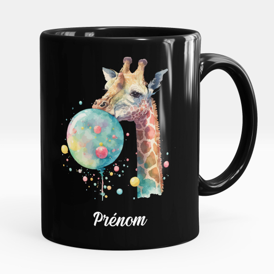 Tazza / Mug personalizzata Nero integrale - Giraffa
