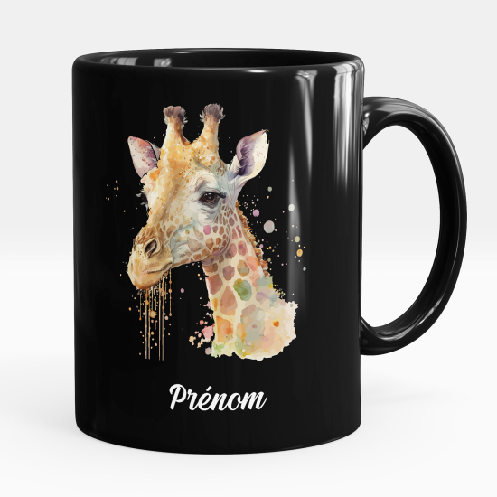 Tazza / Mug personalizzata Nero integrale - Giraffa