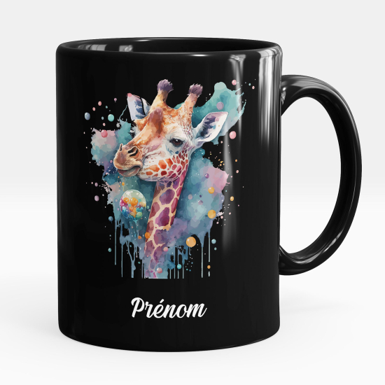 Tazza / Mug personalizzata Nero integrale - Giraffa