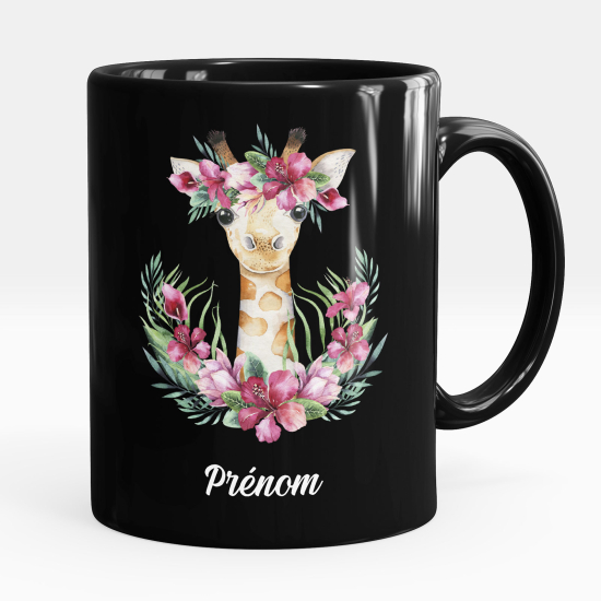 Tazza / Mug personalizzata Nero integrale - Giraffa