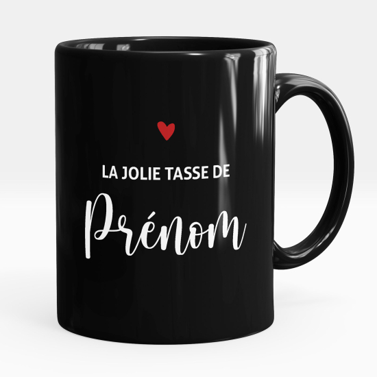 Tazza / Mug personalizzata Nero integrale - La bella tazza con il nome