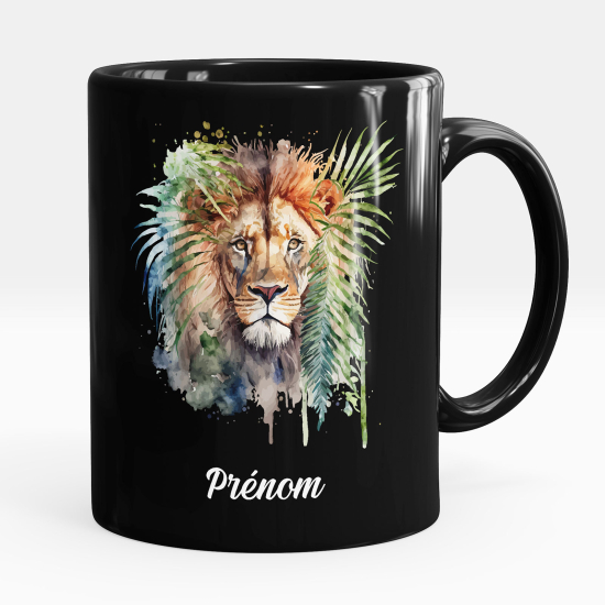 Tazza / Mug personalizzata Nero integrale - Leone