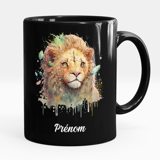 Tazza / Mug personalizzata Nero integrale - Leone