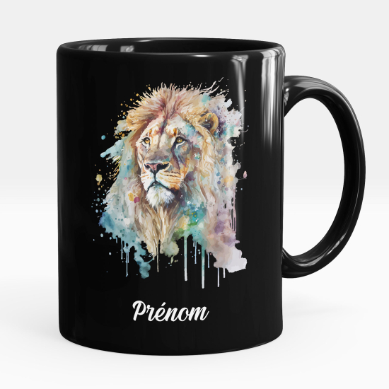 Tazza / Mug personalizzata Nero integrale - Leone