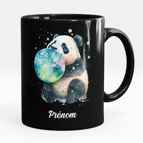 Tazza / Mug personalizzata Nero integrale - Panda