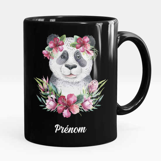 Tazza / Mug personalizzata Nero integrale - Panda