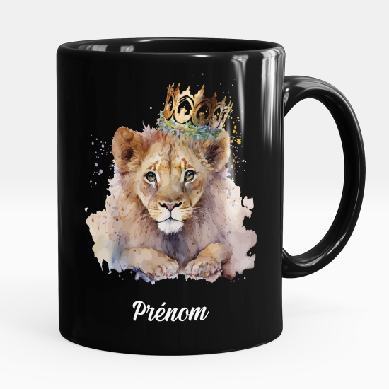 Tazza / Mug personalizzata Nero integrale - Re Leone