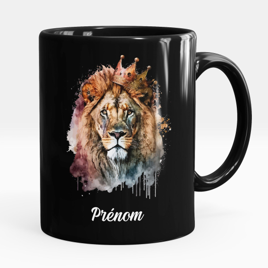 Tazza / Mug personalizzata Nero integrale - Re Leone