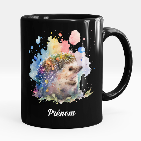Tazza / Mug personalizzata Nero integrale - Riccio