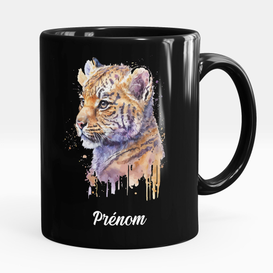Tazza / Mug personalizzata Nero integrale - Tigre