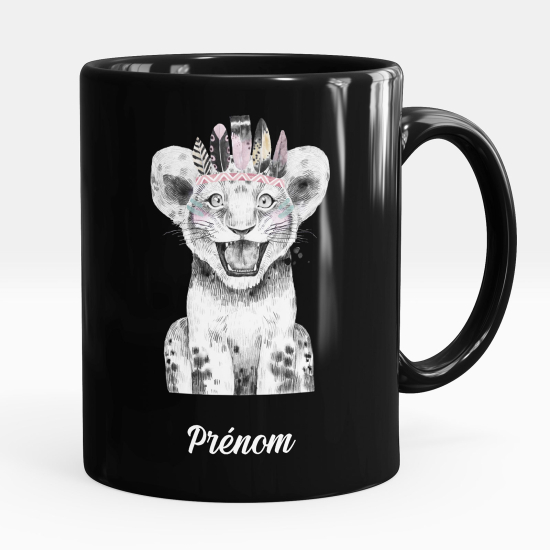 Tazza / Mug personalizzata Nero integrale - Tigre