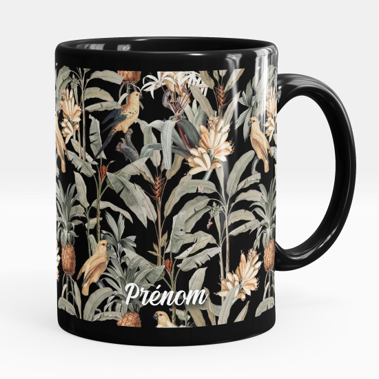 Tazza / Mug personalizzata Nero integrale - Uccelli