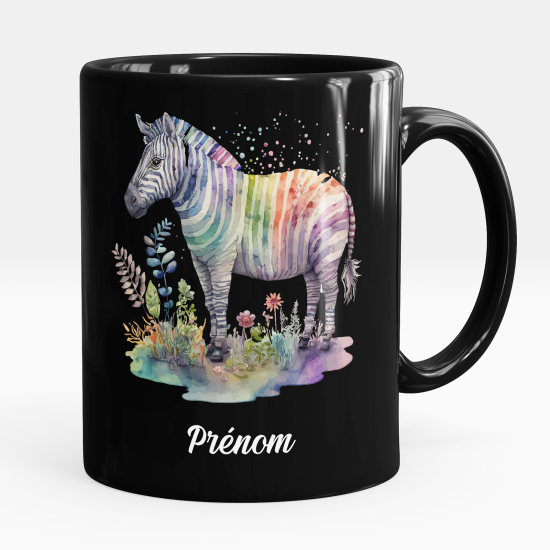 Tazza / Mug personalizzata Nero integrale - Zebra
