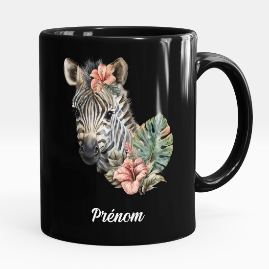 Tazza / Mug personalizzata Nero integrale - Zebra
