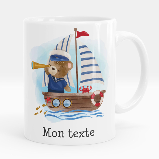 Tazza / Mug personalizzata - Orsetto barca